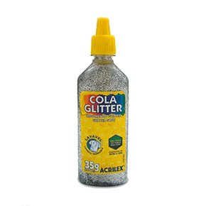 cola glitter prata