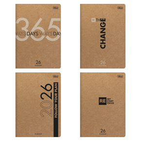 Agenda Planner Anual Grampeado Kraft M7- 2025