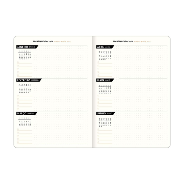 Agenda Planner Anual Grampeado Kraft M7- 2025